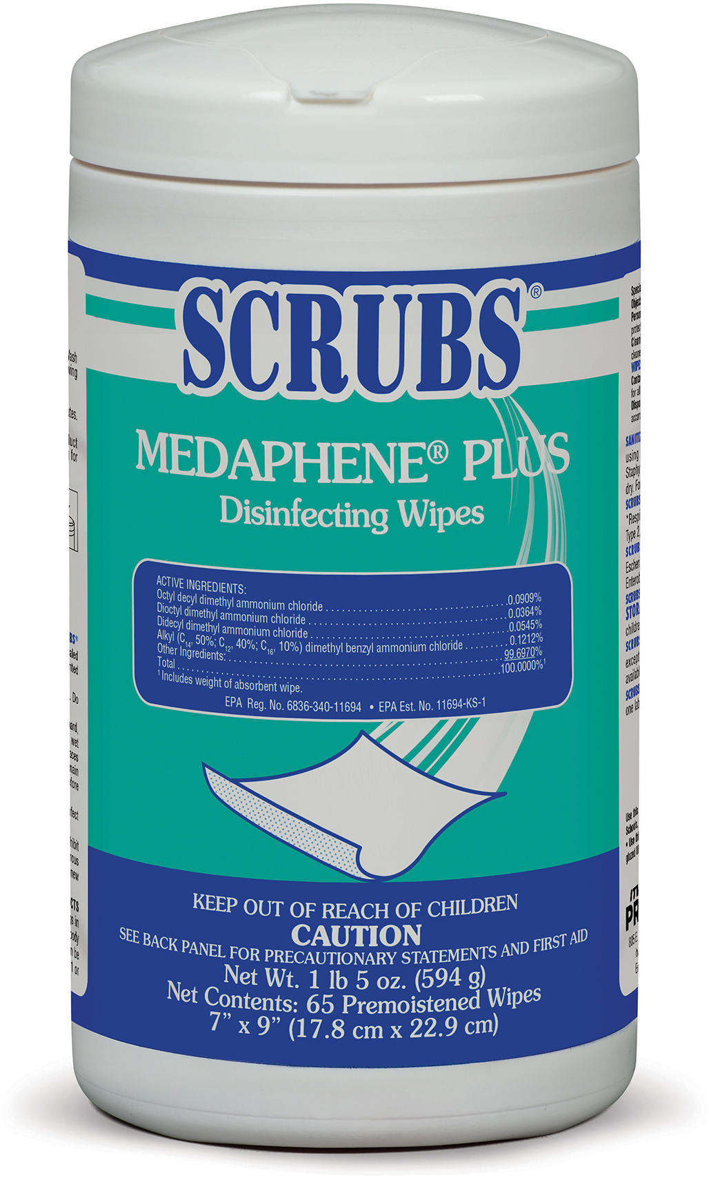 SCRUBS&reg; MEDAPHENE&reg; PLUS Disinfectant Wipes